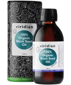 Ekološko olje črne kumine, 200 ml. Viridian Nutrition, naravni prehranski dodatki.
