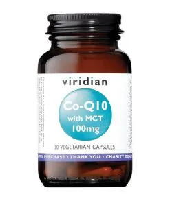 Koencim Q10 z MCT 100 mg, 30 kapsul. Viridian Nutrition, naravni prehranski dodatki.